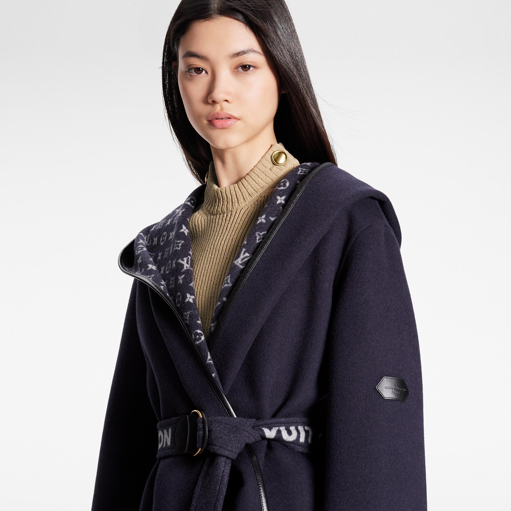 Signature Double Face Hooded Wrap Coat Ready to Wear LOUIS VUITTON